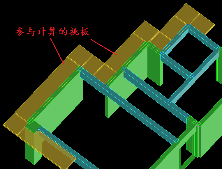 轮廓.悬挑板:基础外伸,外伸阳台,偏心柱帽